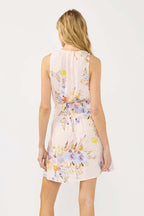 Floral Surplice Mini Dress