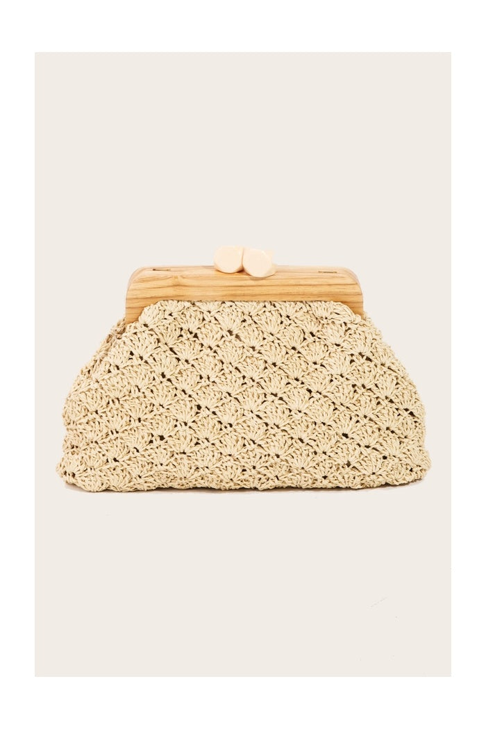 Straw Braided Clutch Bag