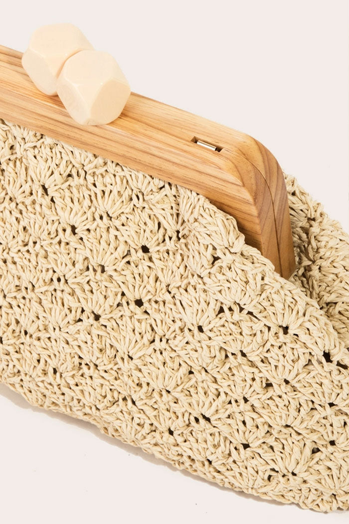 Straw Braided Clutch Bag