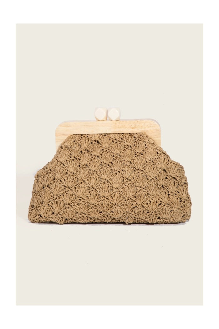 Straw Braided Clutch Bag