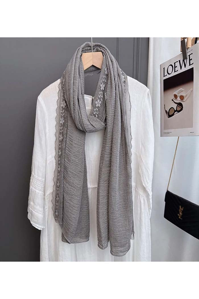 Embroidered Layer Scarf