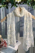 Embroidered Lace Shawl Scarf