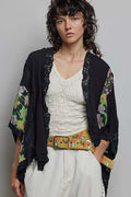 Lace Panel Knit Cardigan