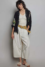 Lace Panel Knit Cardigan