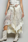 Boho Lace High-Low Skirt