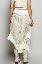 Boho Lace High-Low Skirt