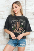 Howdy Honey Mineral Wash Crop Tee