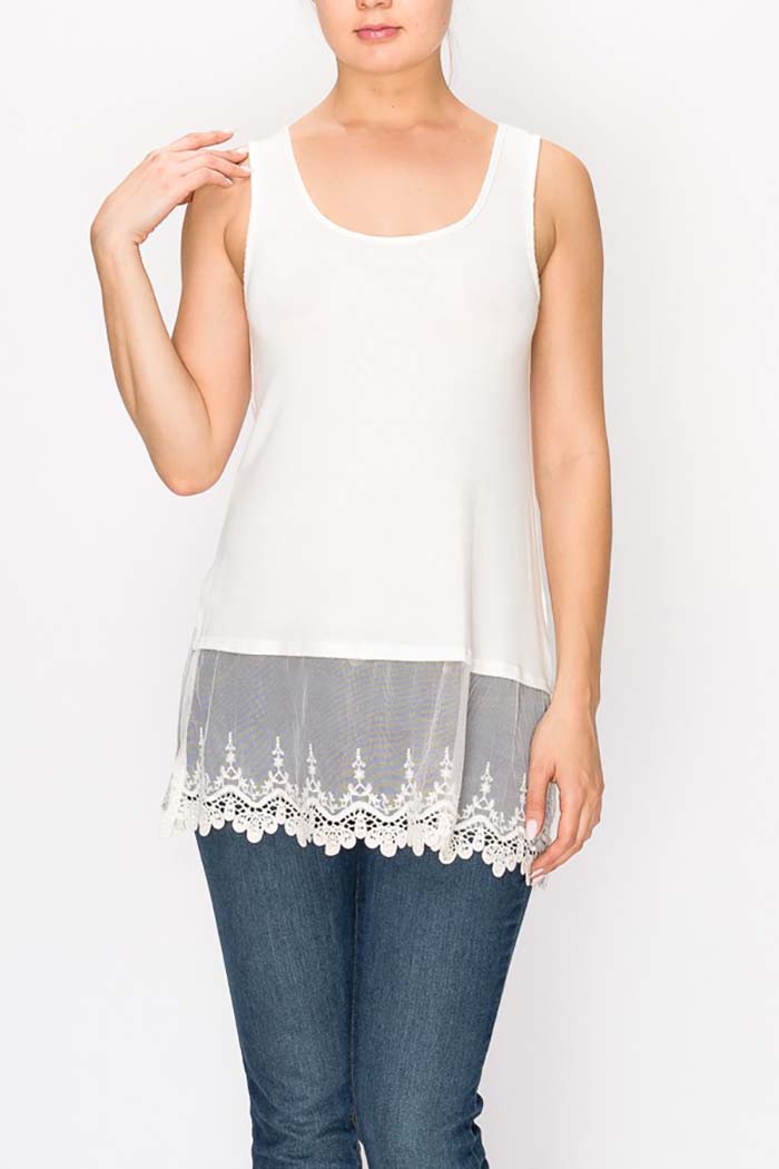 Lace Hem Layering Tank