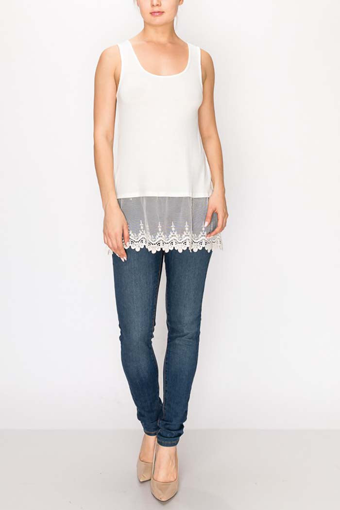 Lace Hem Layering Tank