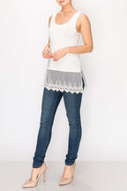 Lace Hem Layering Tank