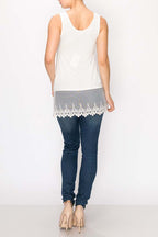 Lace Hem Layering Tank