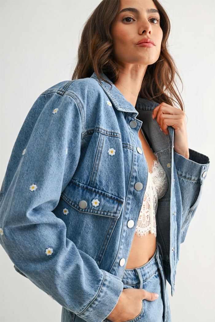 Daisy Meadow Denim Jacket