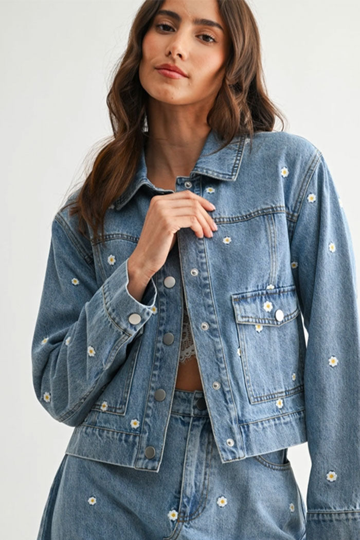 Daisy Meadow Denim Jacket