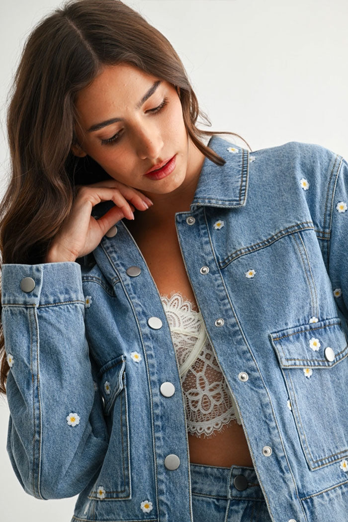 Daisy Meadow Denim Jacket