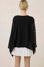 Free Bird Lace Wing Top