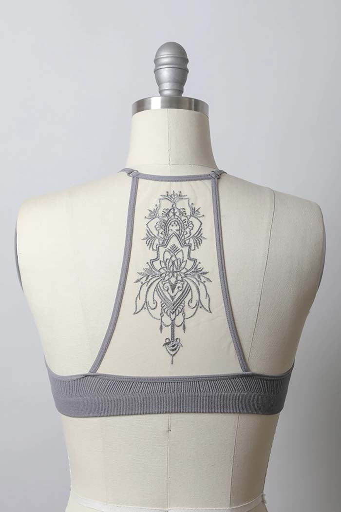 Tattoo Mesh Racerback Bralette