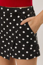Midnight Dot Denim Skort