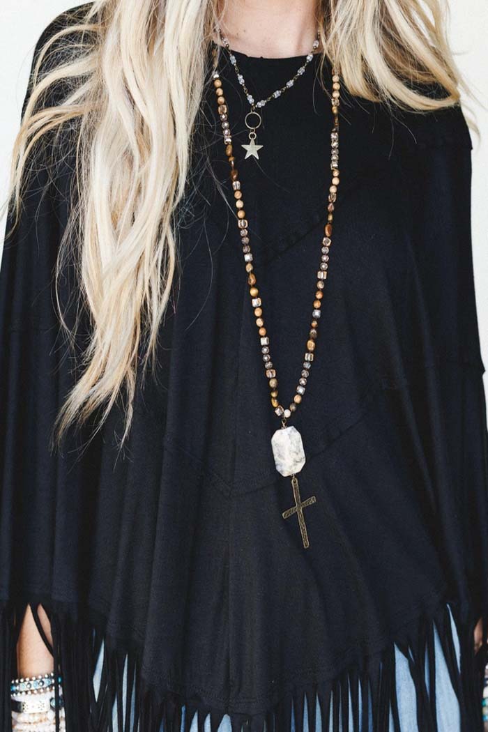 Showstopper Fringe Poncho