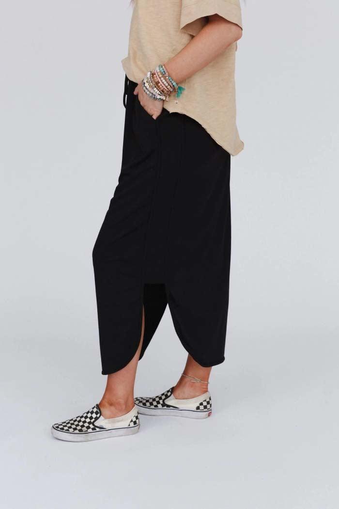 Three Bird Nest Drawstring Maxi Skirt
