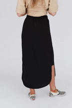 Three Bird Nest Drawstring Maxi Skirt