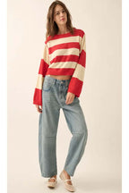Candy Stripe Cropped Sweater