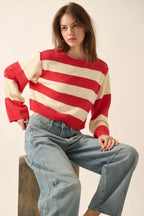 Candy Stripe Cropped Sweater
