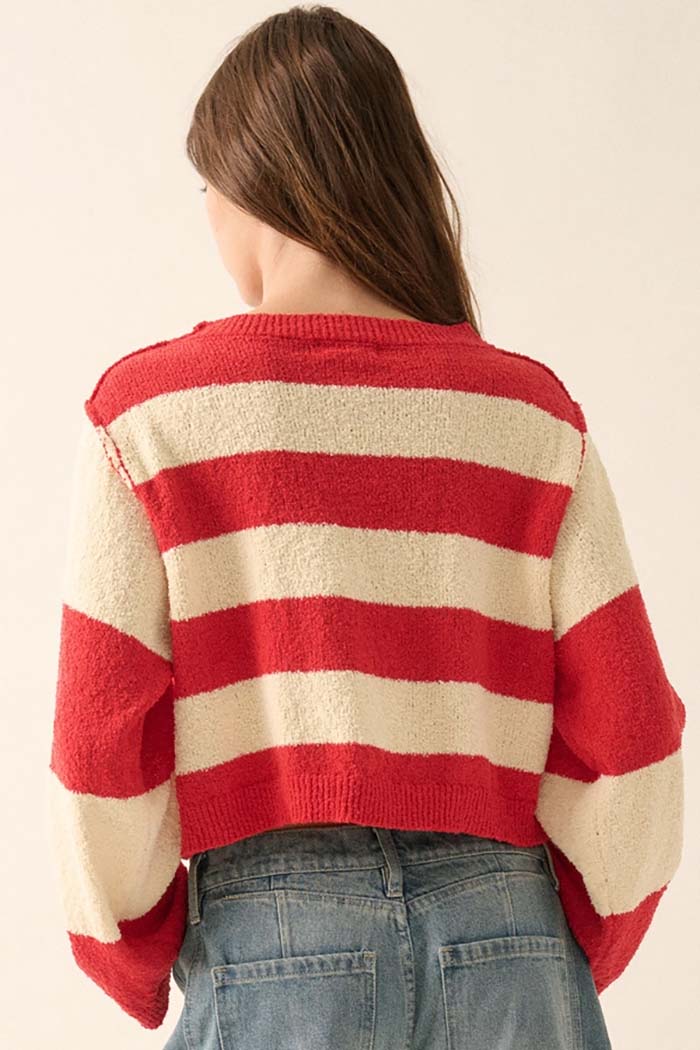 Candy Stripe Cropped Sweater