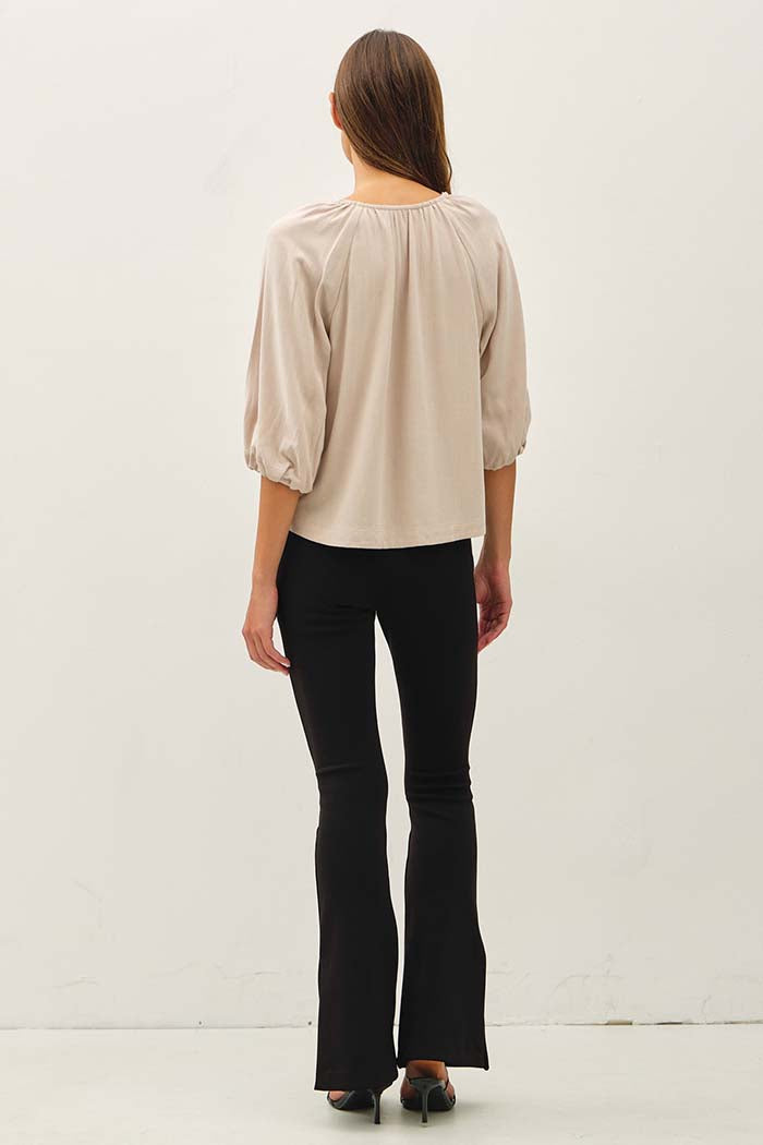 Embroidered Peasant Top