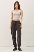 Midnight Tencel Cargo Joggers