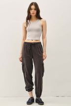 Midnight Tencel Cargo Joggers