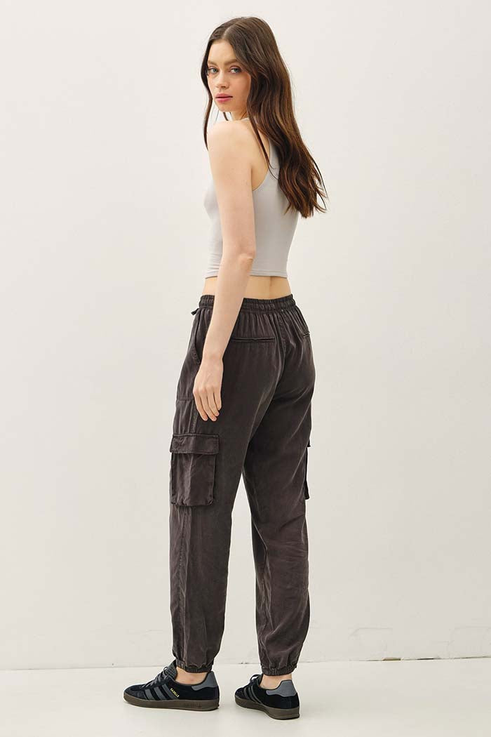 Midnight Tencel Cargo Joggers