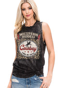 Rodeo Cowboy Graphic Tank Top