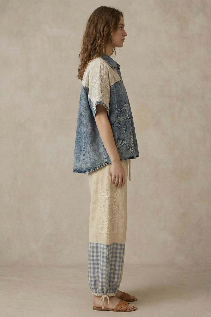 Denim Star Accent Shirt