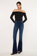 Mid Rise Super Stretch Flare Jeans