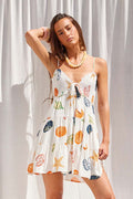 Smocked Bodice Mini Dress