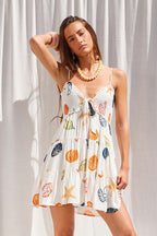 Smocked Bodice Mini Dress