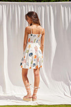 Smocked Bodice Mini Dress