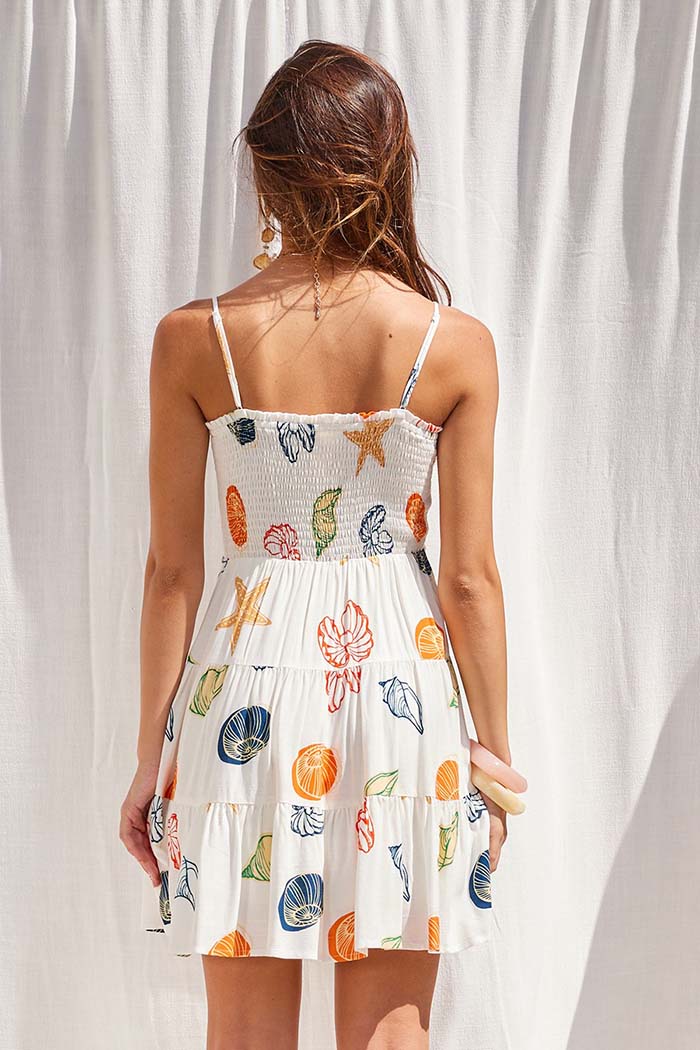 Smocked Bodice Mini Dress