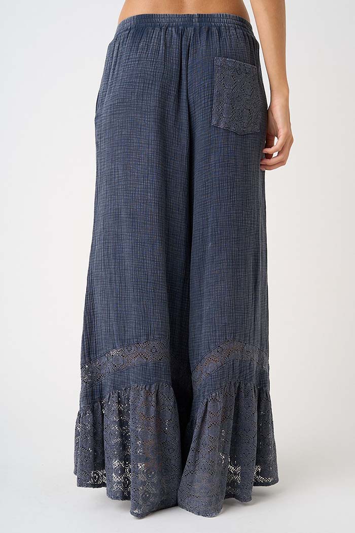 Elastic Waist Wide Leg Pants