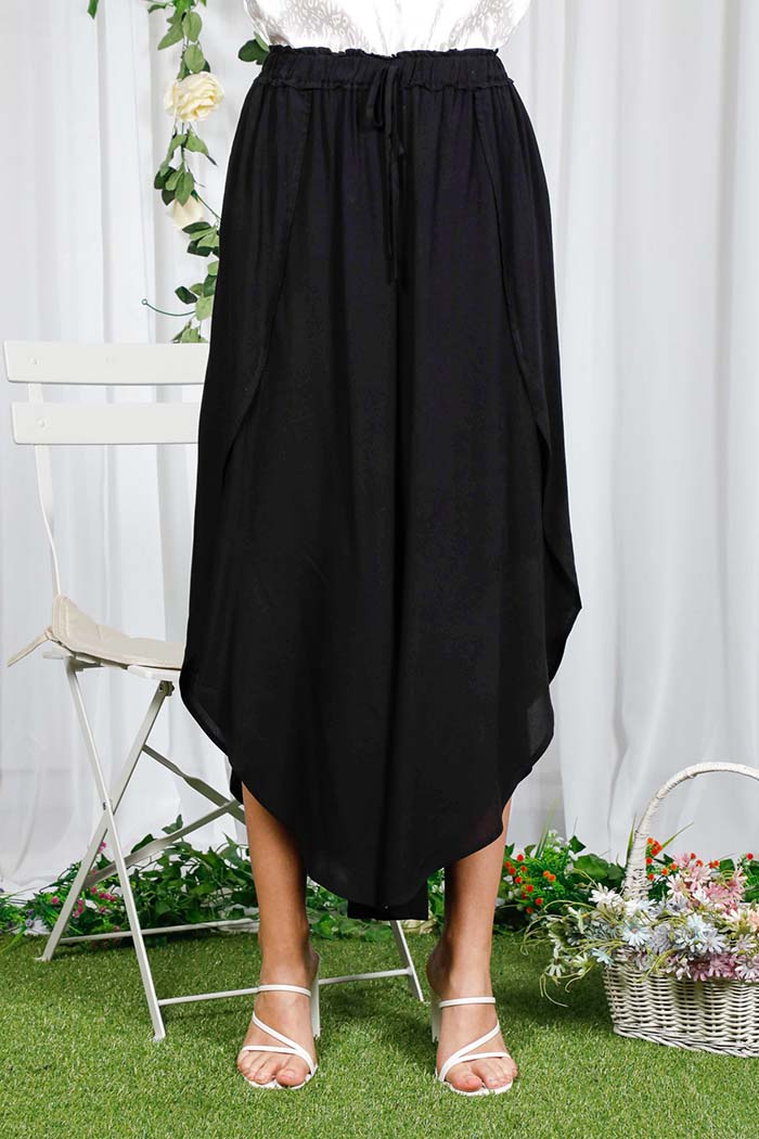 High Waisted Vented Palazzo Pants