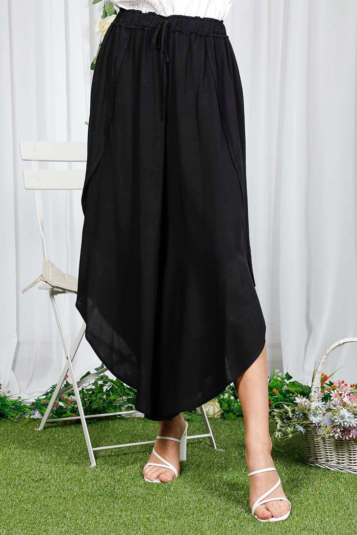 High Waisted Vented Palazzo Pants