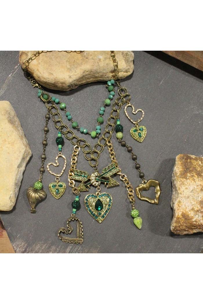 Emerald Arrow Charm Necklace