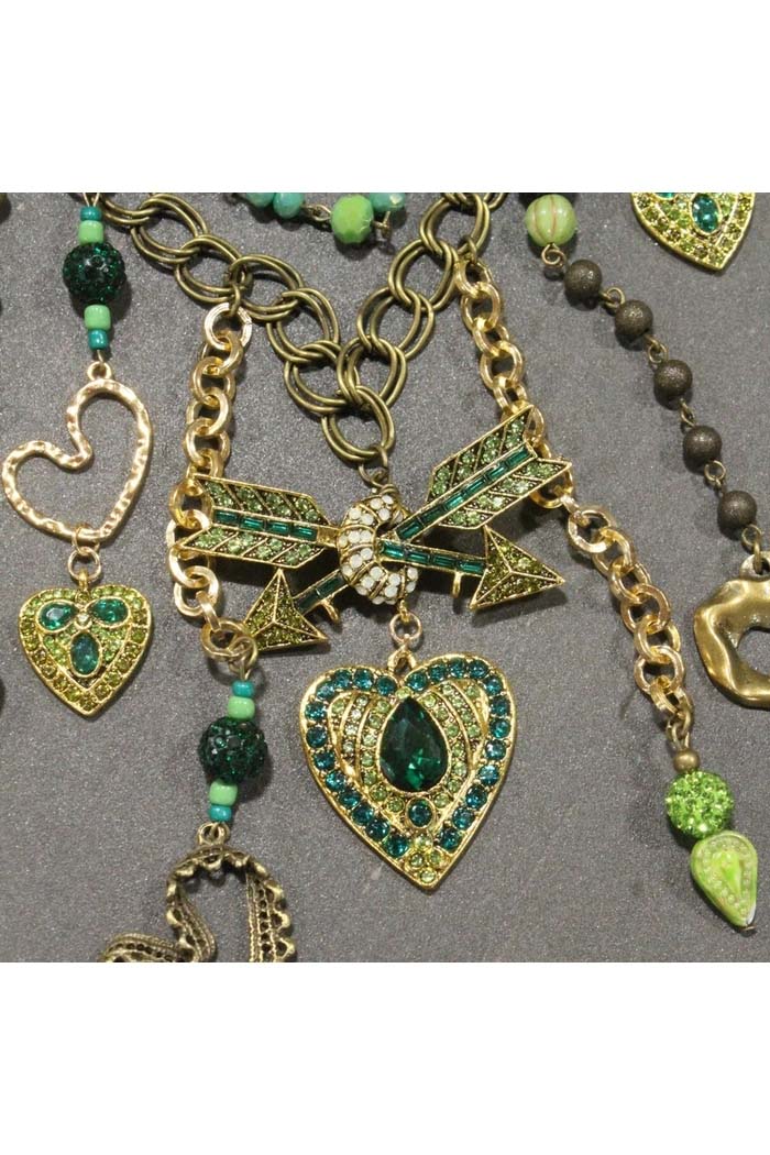 Emerald Arrow Charm Necklace