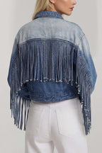 Premium Fringed Denim Jacket