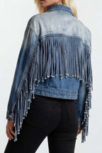 Premium Fringed Denim Jacket