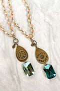 Breathe Bronze Crystal Necklace