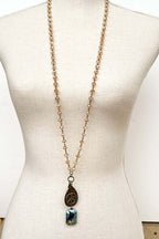 Breathe Bronze Crystal Necklace
