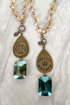 Breathe Bronze Crystal Necklace