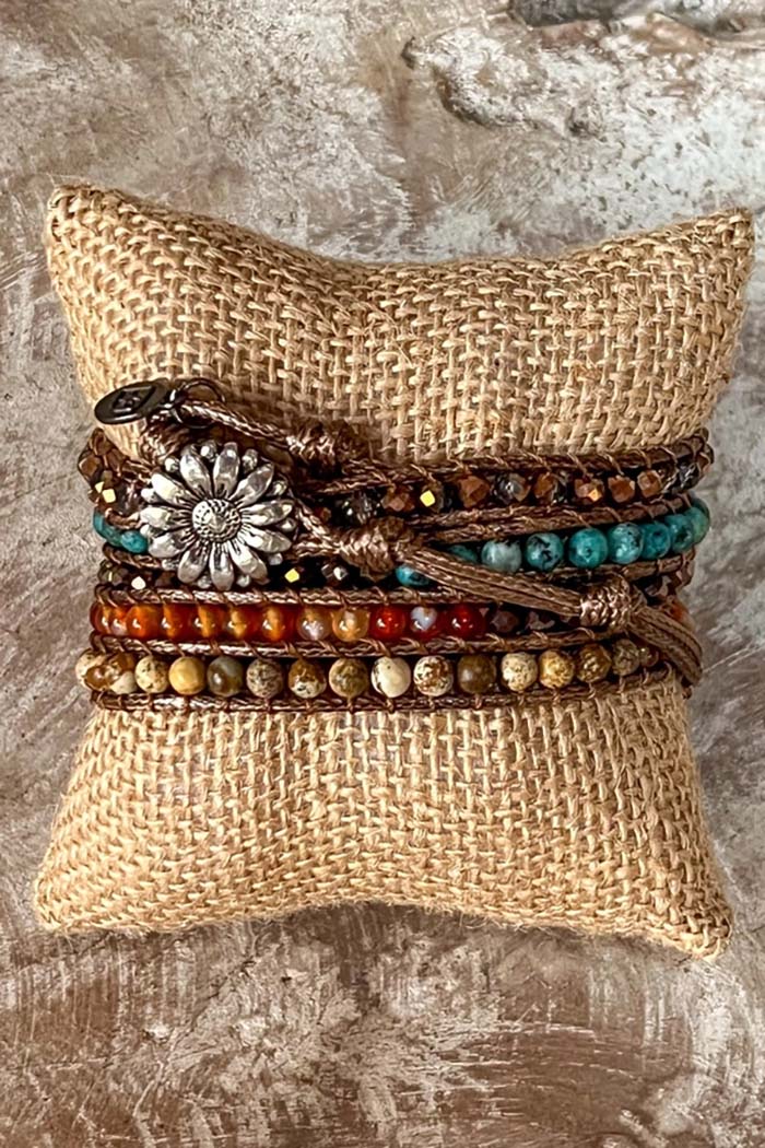Natural Stone Wrap Bracelet