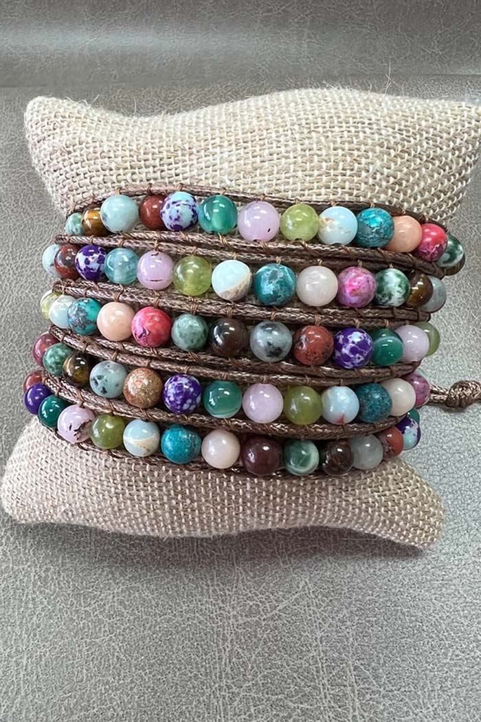 Natural Stone Wrap Bracelet